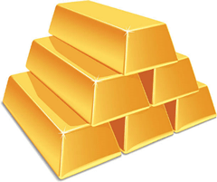 Image of a gold pile