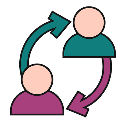 Peer to peer network icon