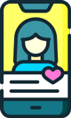 smartphone with a dating app