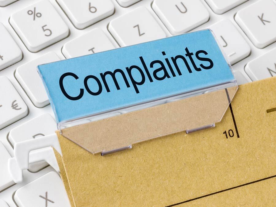 Folder tab labeled Complaints