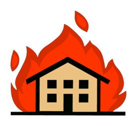 A house is on fire