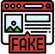 icon illustration of a scam website