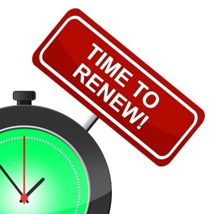 Renew reminder on a clock